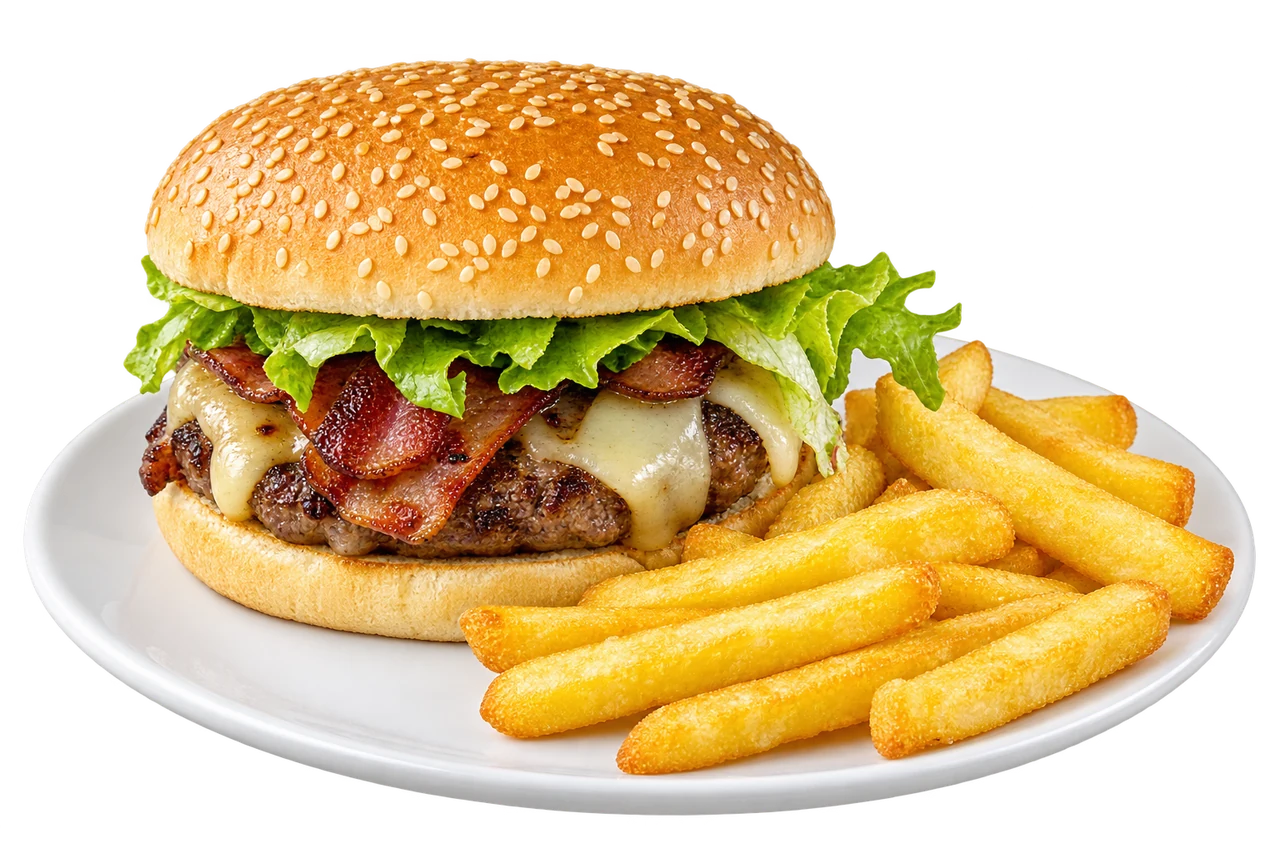 Hamburguesa especial fotografiada en New Chaplin